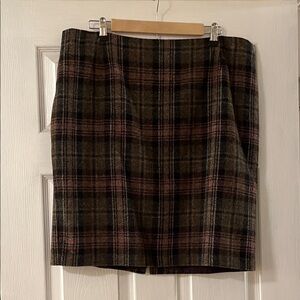 Boden Plaid Wool Skirt Sz 14 US